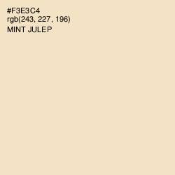 #F3E3C4 - Mint Julep Color Image